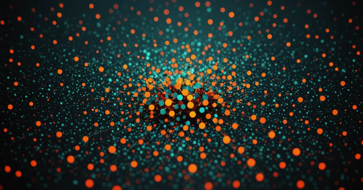 Data scatter visualization representing flagged story patterns